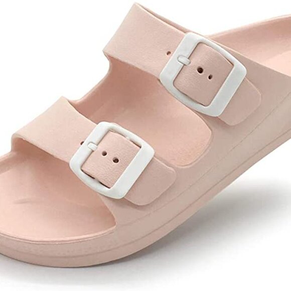 Women's Comfort Slides Double Buckle Adjustable - Picture 6 of 8